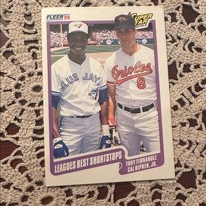 Fleer 90 Baseball Card - Leagues Best Shortstops
